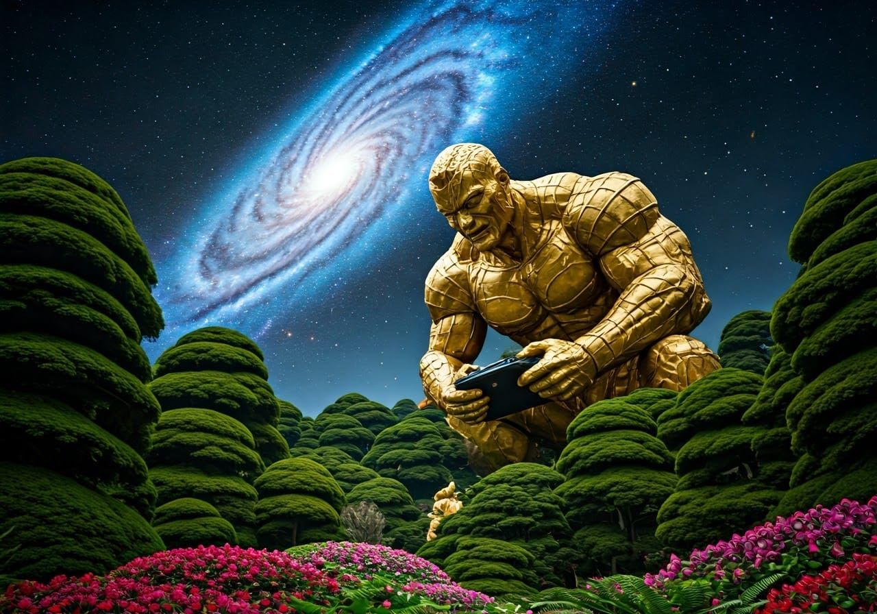 Golden Guardians Gaming in Galaxy Garden