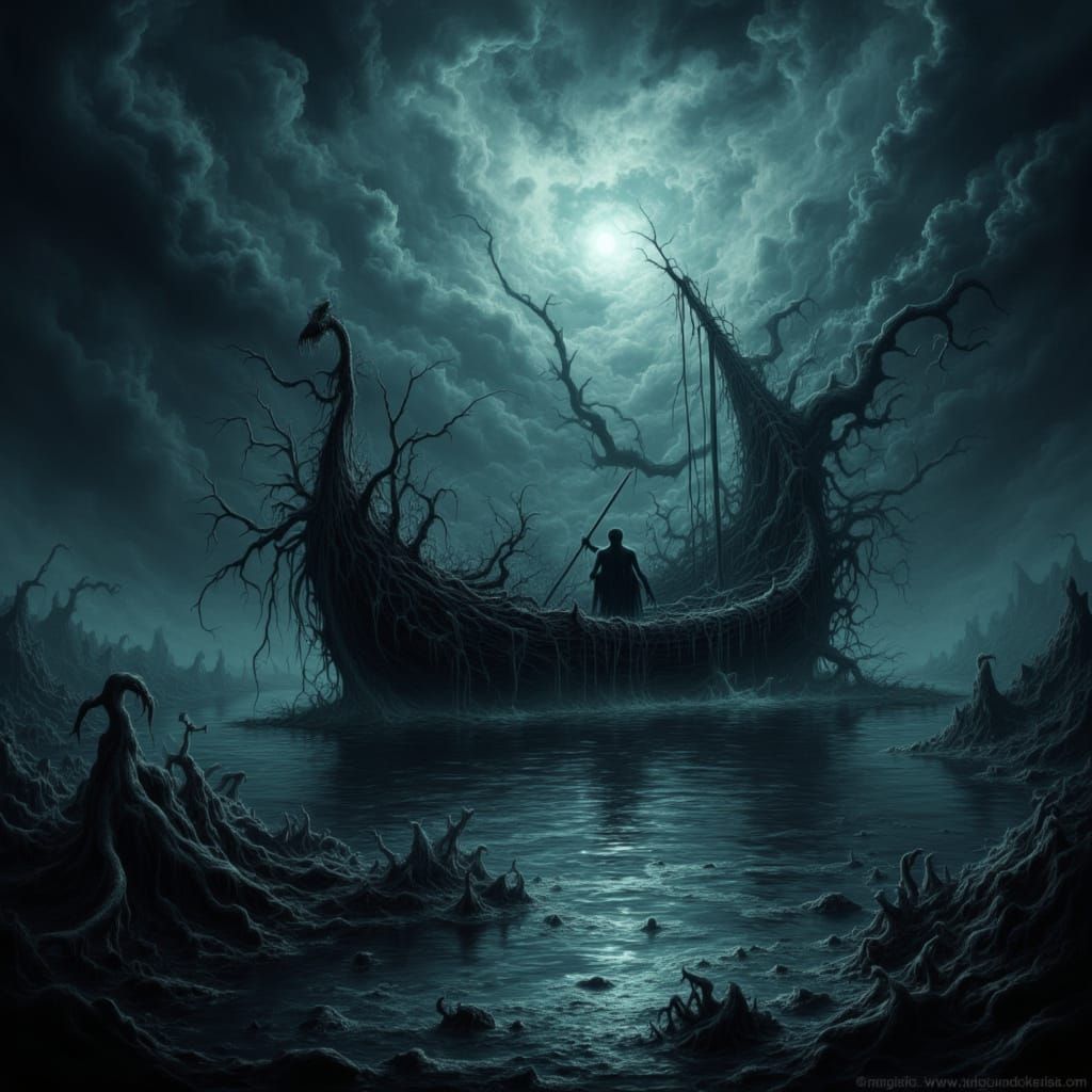 <lora:warped visions:1.0> Down the River Styx