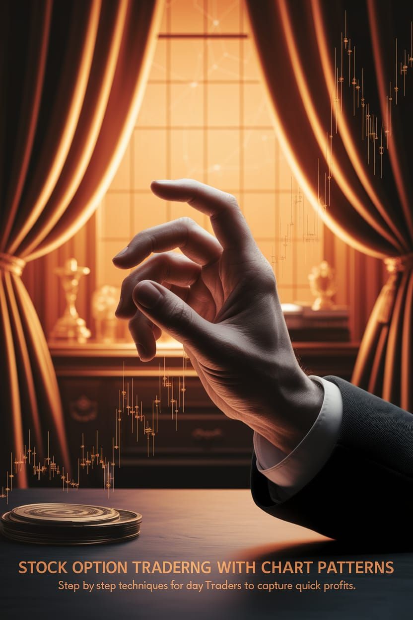 Golden Stock Chart in Art Deco Style