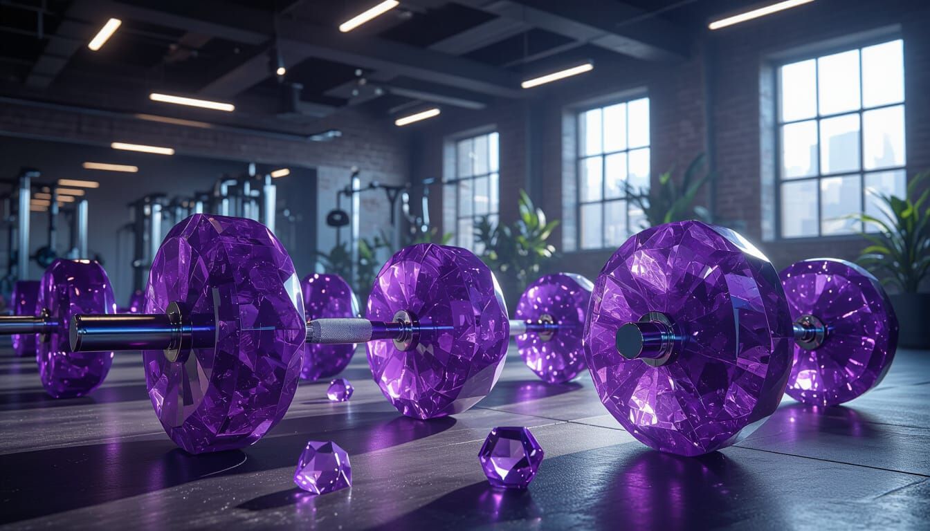 Futuristic Amethyst & Quartz Fitness Studio