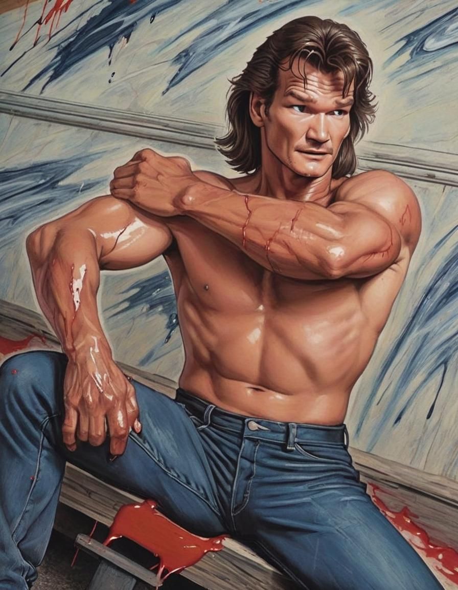 Road House: Swayze in Abstract Action