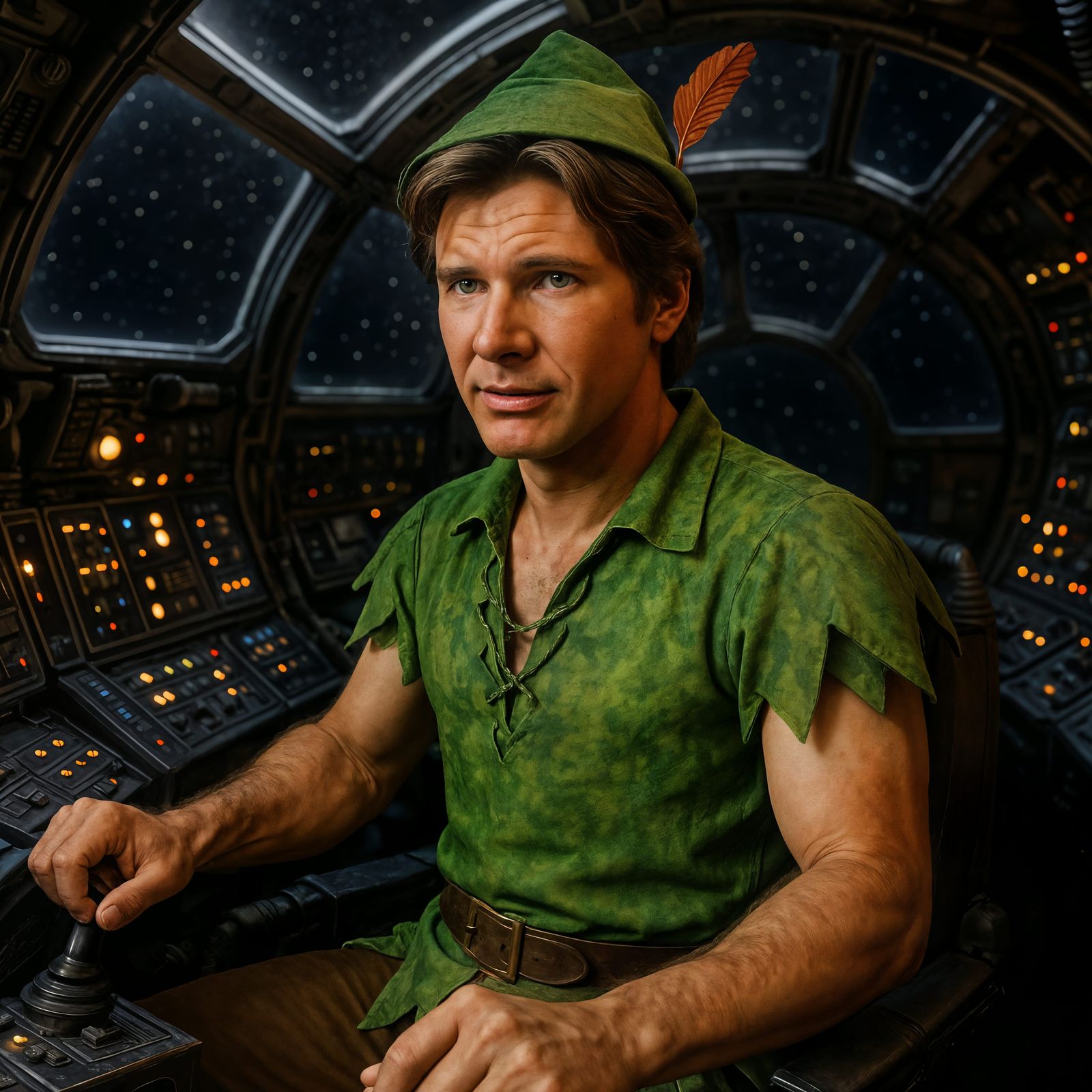 Han Solo as Peter Pan in CGI