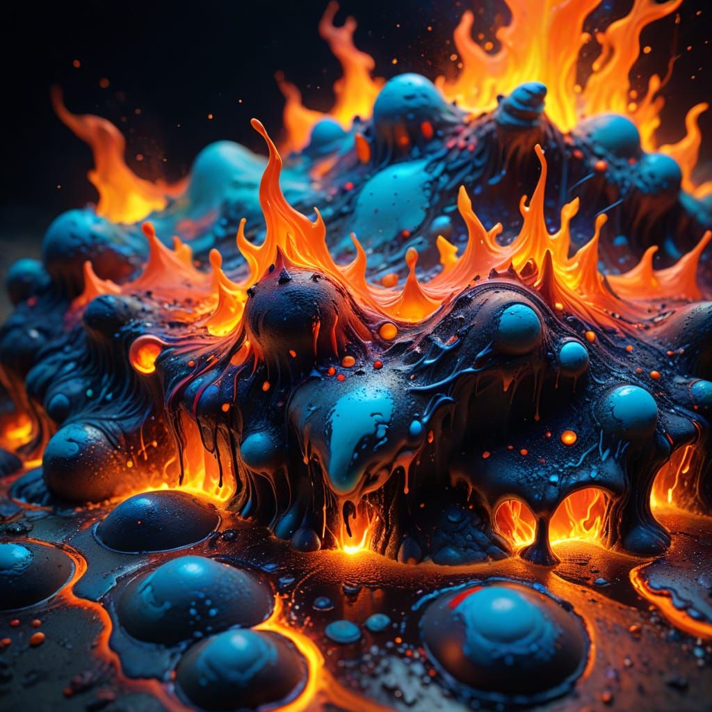 Surreal Abstract Claydough Dream in Vibrant Colors