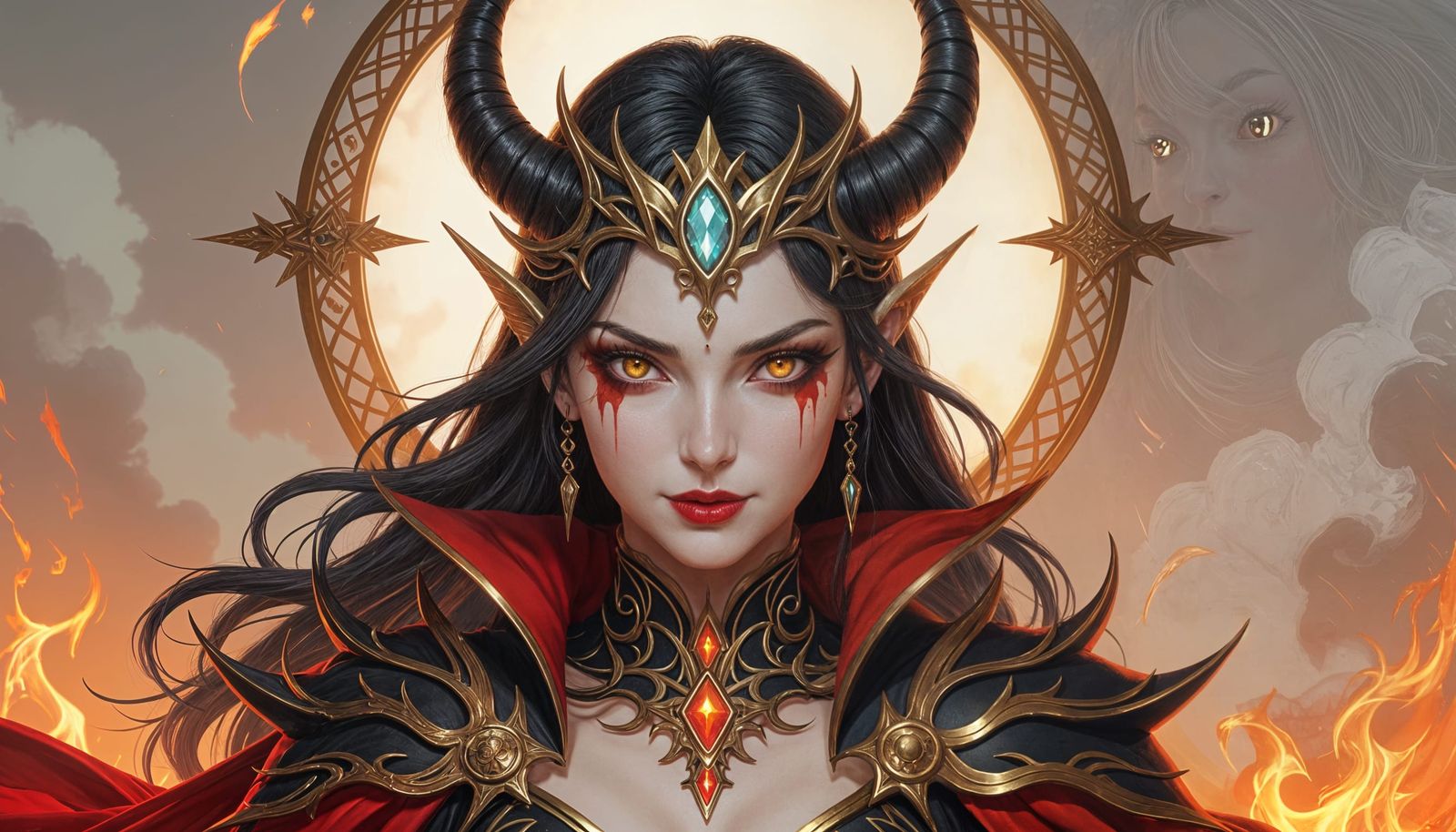 Crystalline Demon Portrait in 8k Resolution