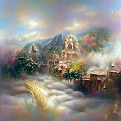 Ethereal El Dorado Fantasy Landscape
