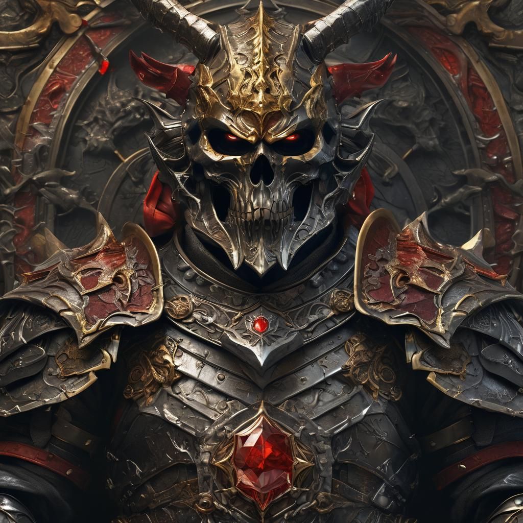 Dark Fantasy Warrior in Legendary Gothic Armor