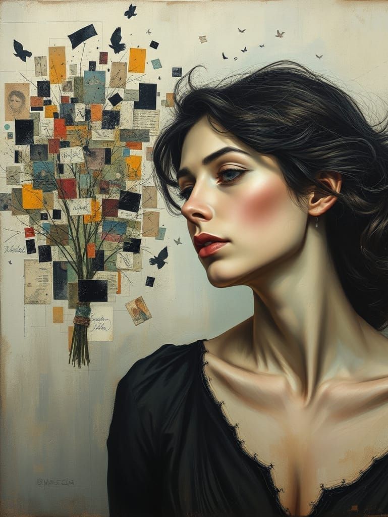 Dreams Collide: Abstract Meets Expressionist Oil Painting