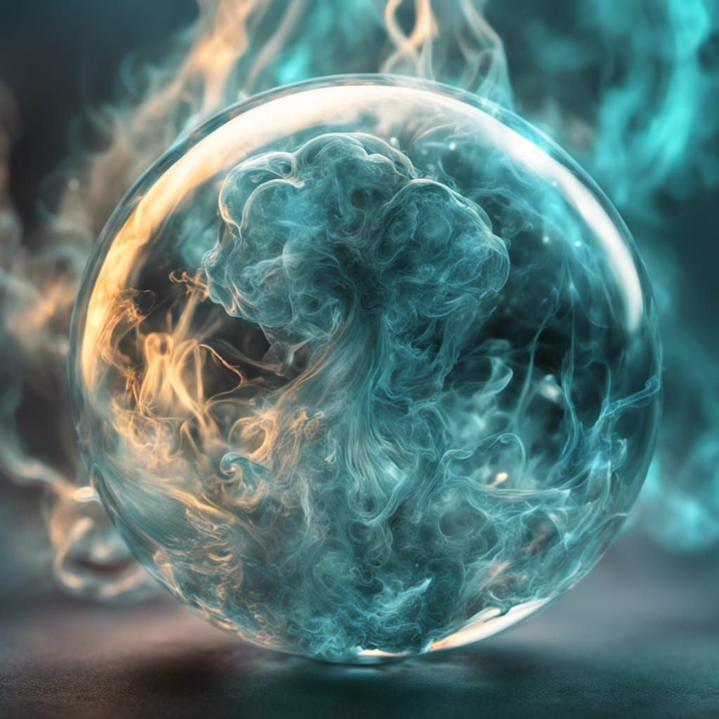 Cosmic Energy Flows Within Glass Sphere