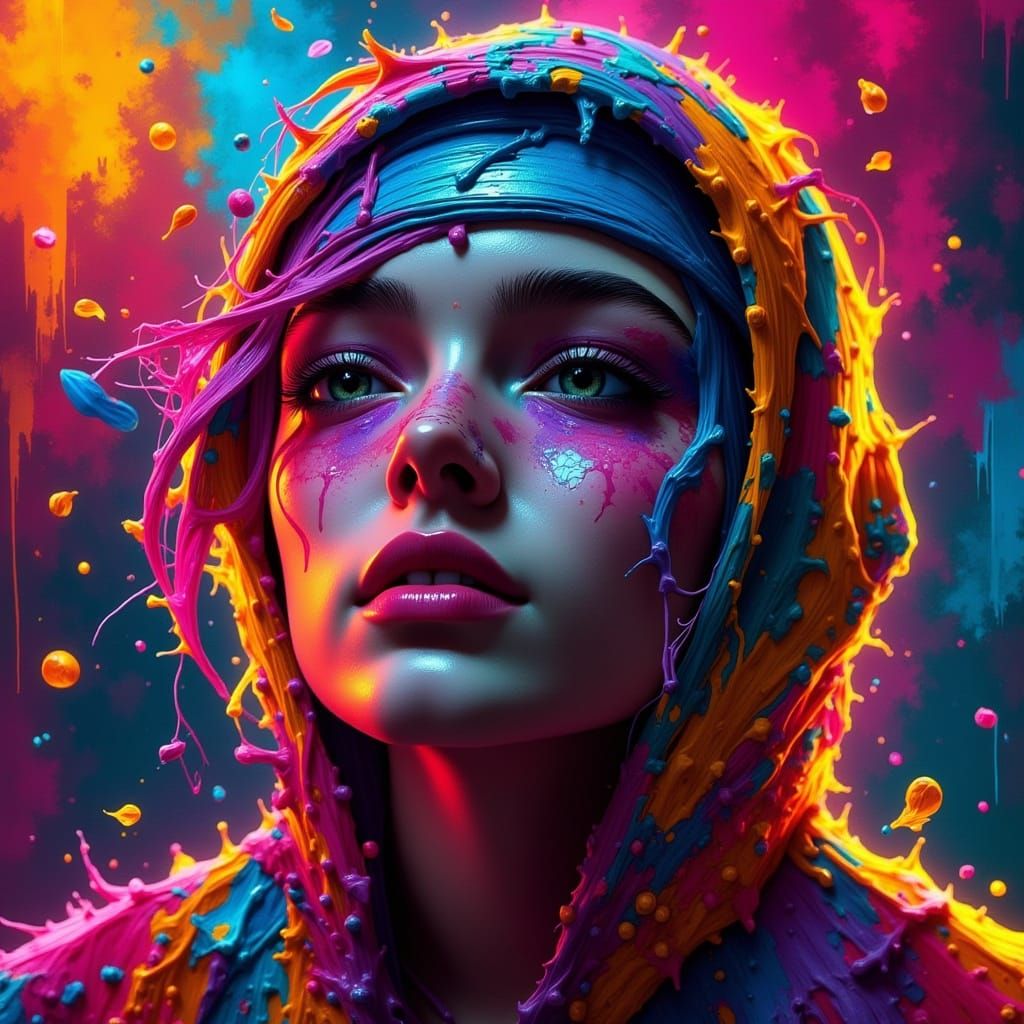 Vibrant, Emotional Portrait of Nednut in a Bold, Hyperrealis...