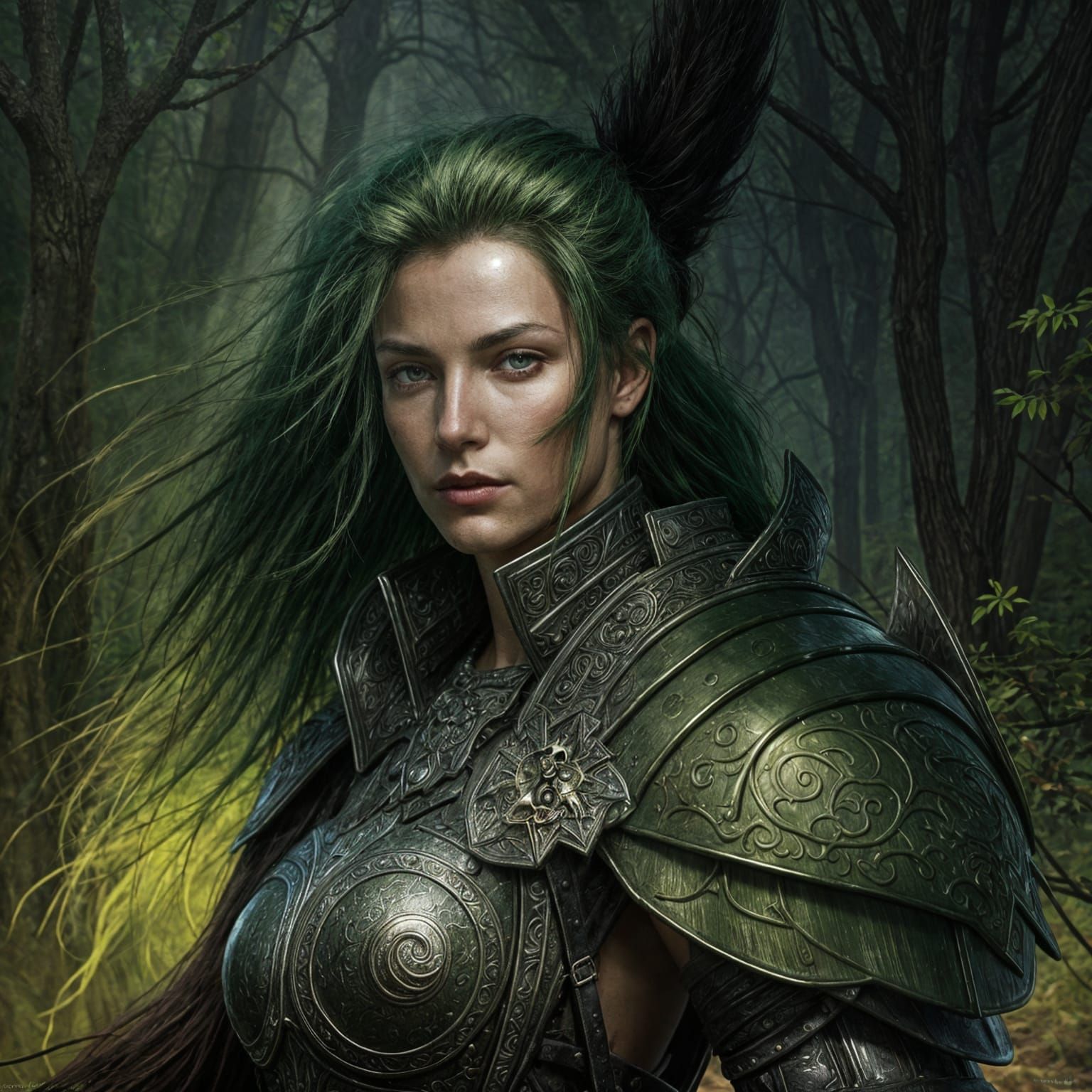 Green Warrior in Wooden Armor