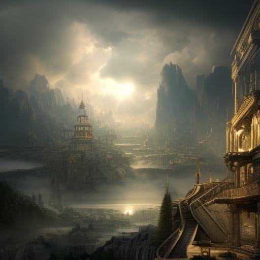 Epic Maximalist Digital Matte Painting