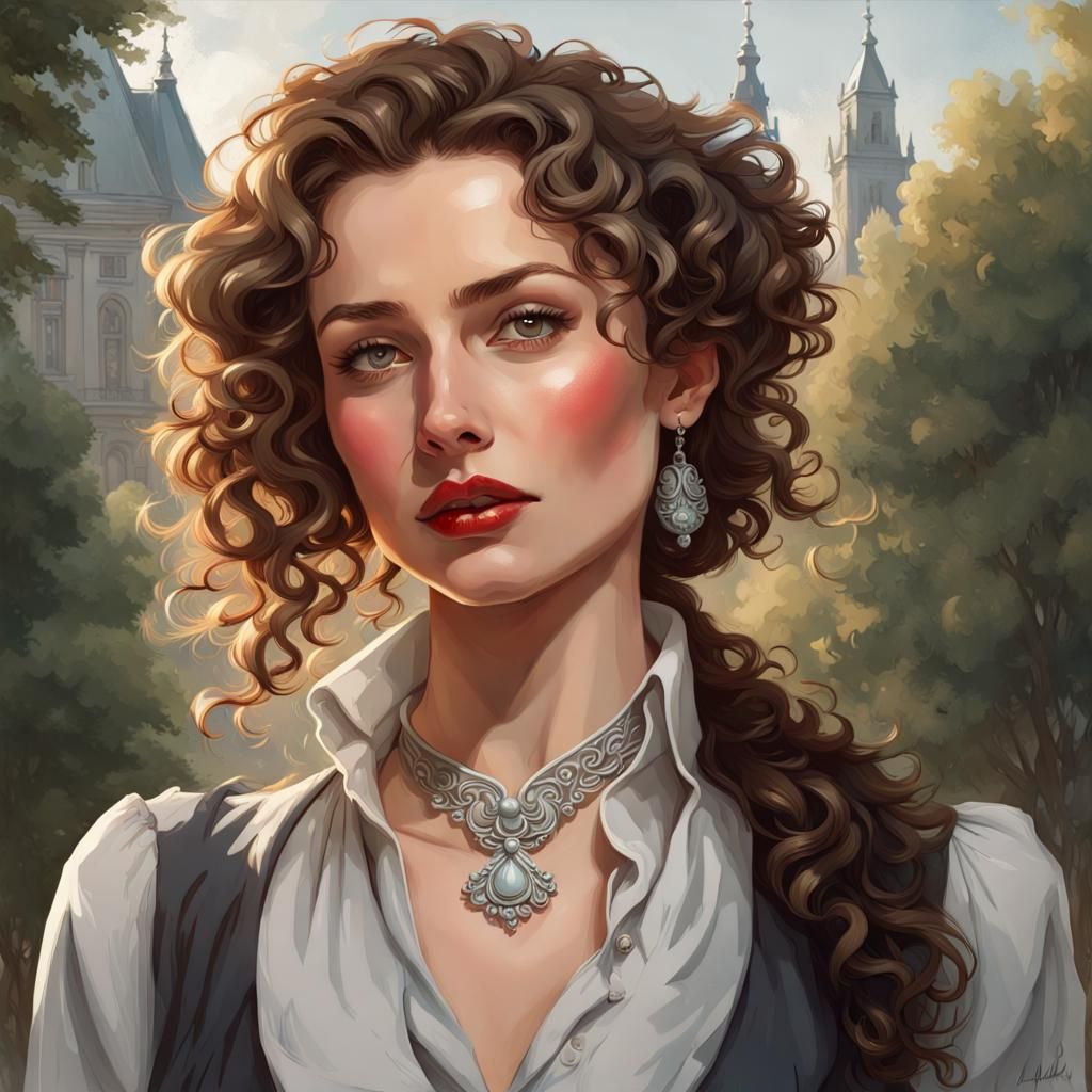 Czech Woman Portrait in Hyperdetailed Digital Art