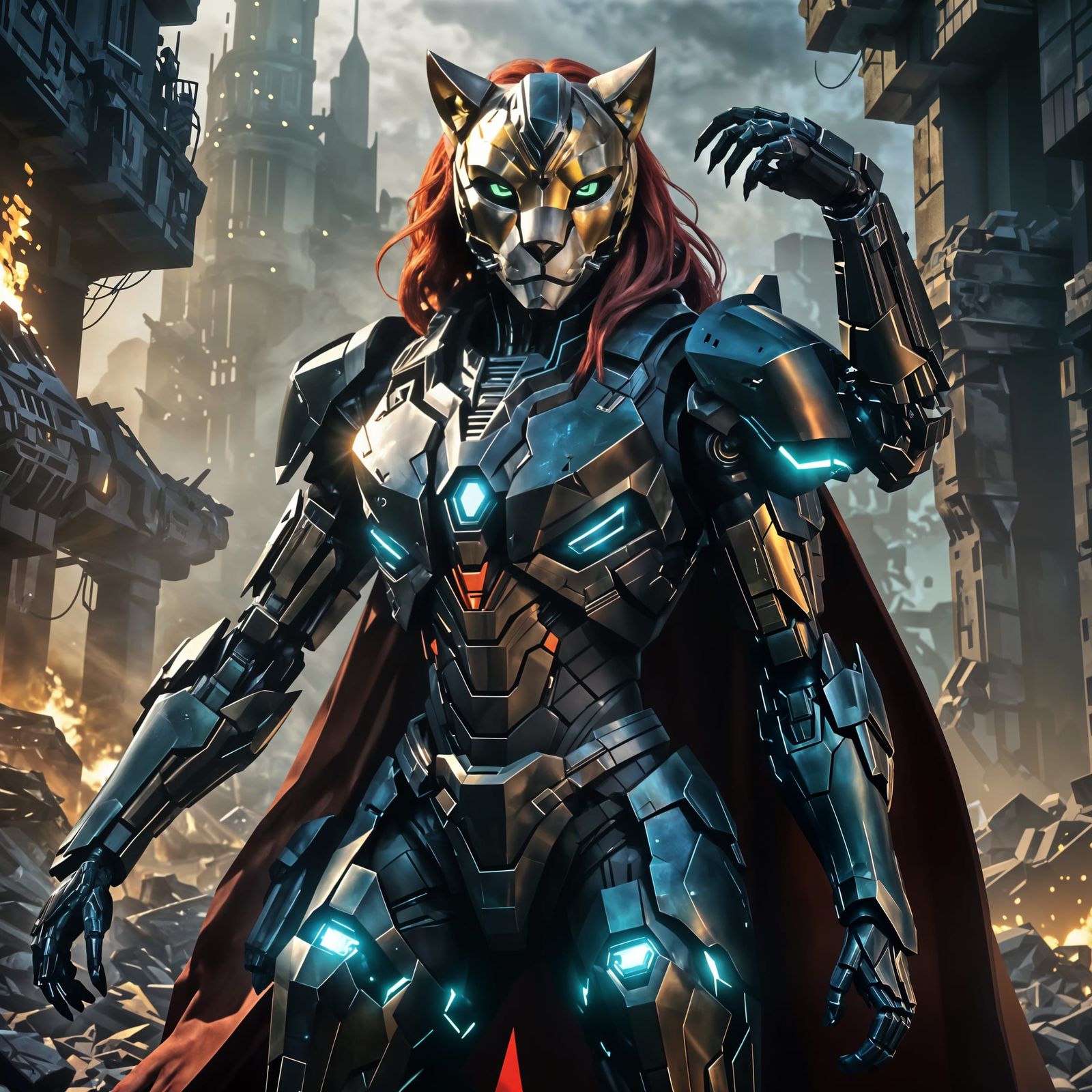 Cybertronian Princess of Thieves in Sci-Fi Ruins