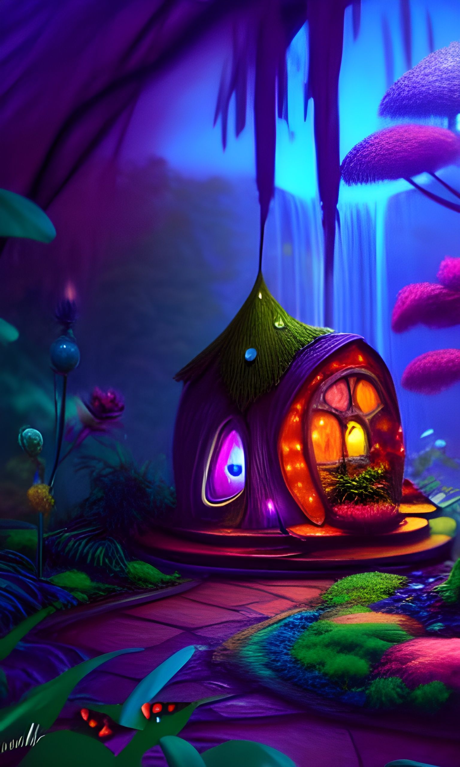 Mystical Fairy Home in Hyperdetailed Fantasy Art