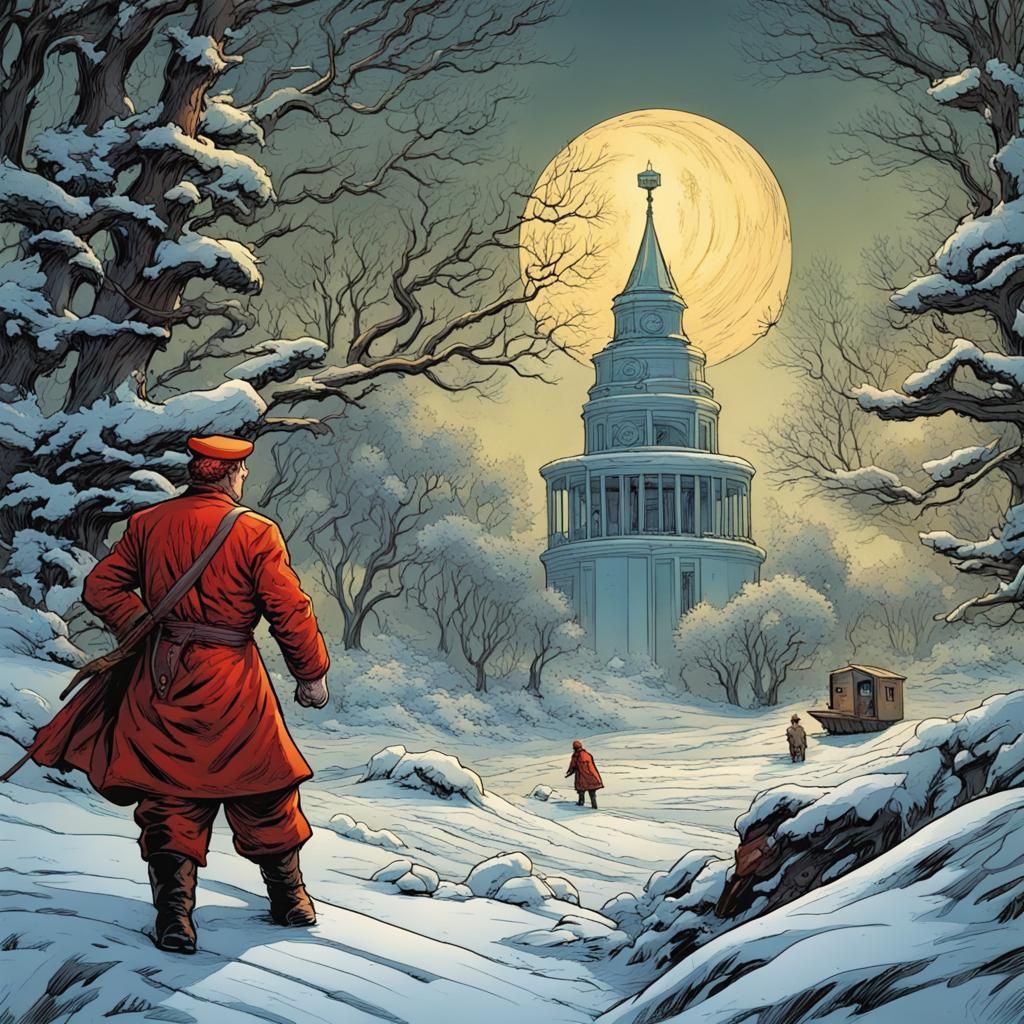Soviet Folk Tales in Comic Book Art Style