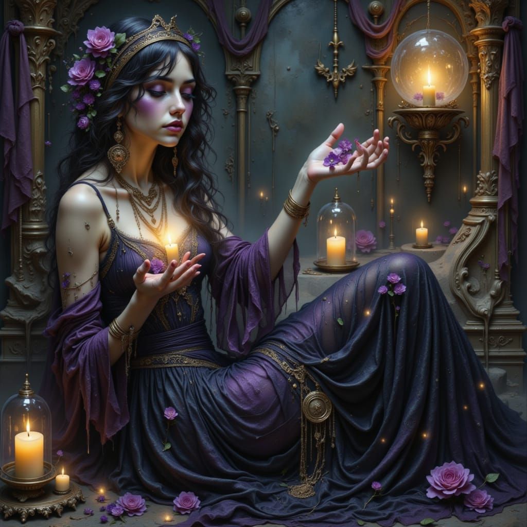 Sorceress Summoning Phantom Lover in Silver Spire