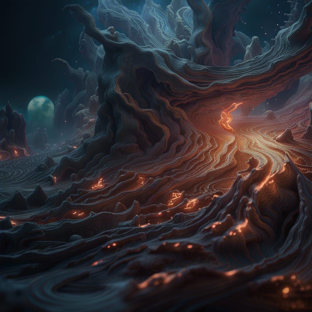 Unreal Dream: Detailed Matte Painting in 8k