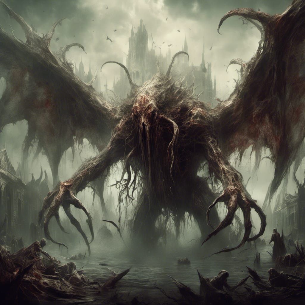 Ethereal Lovecraftian Horror Born from Human Remains