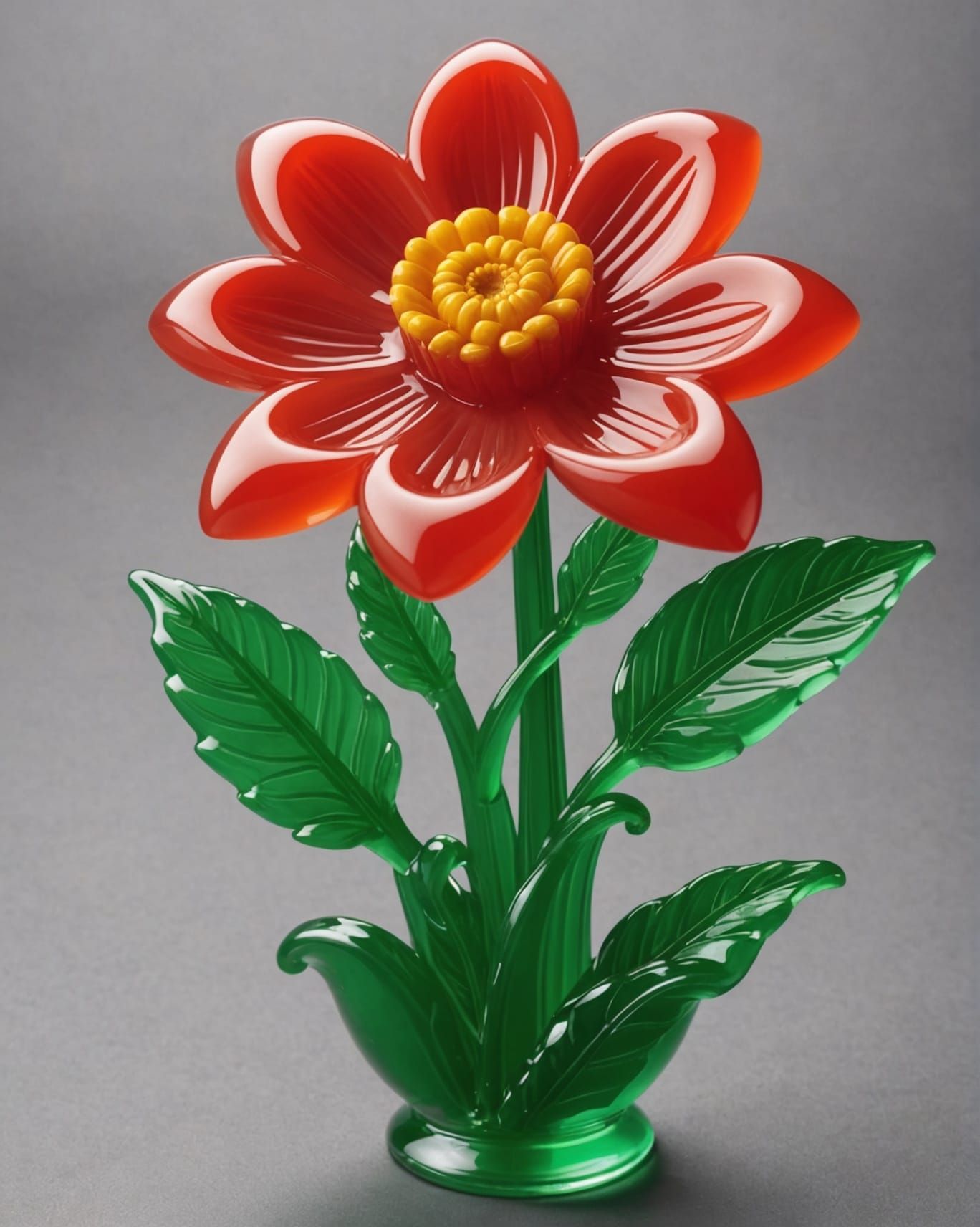 Floral Jellied Mold Design Unmolded