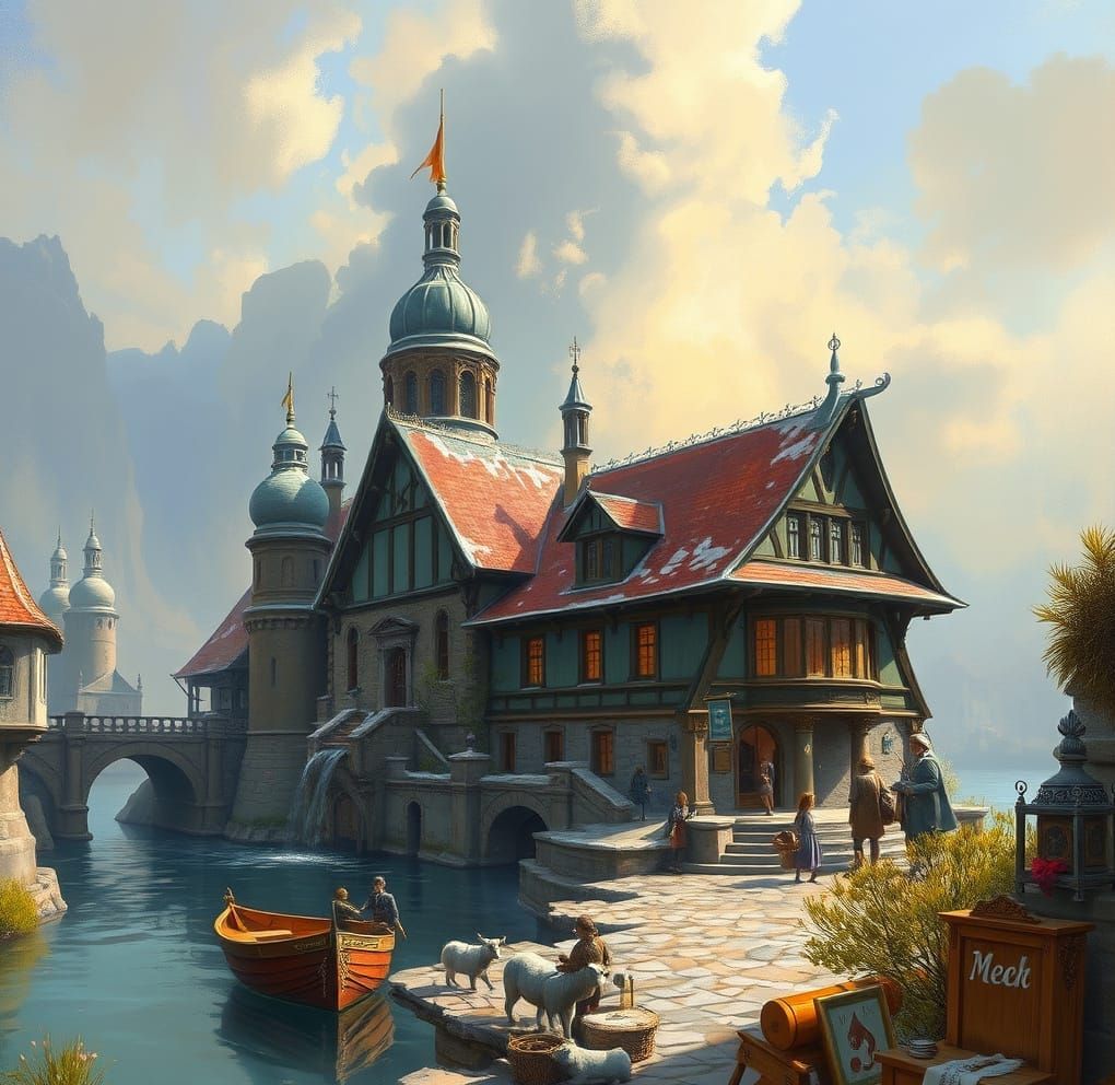 Painterly Landscape Inspired by Classical and Fantasy Art