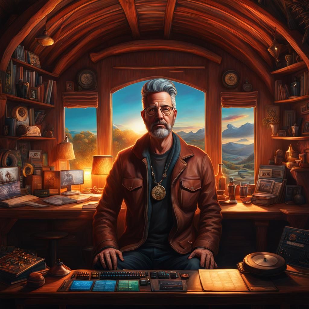 Hyperrealistic Portrait of a Maine Artist in Detailed Matte ...