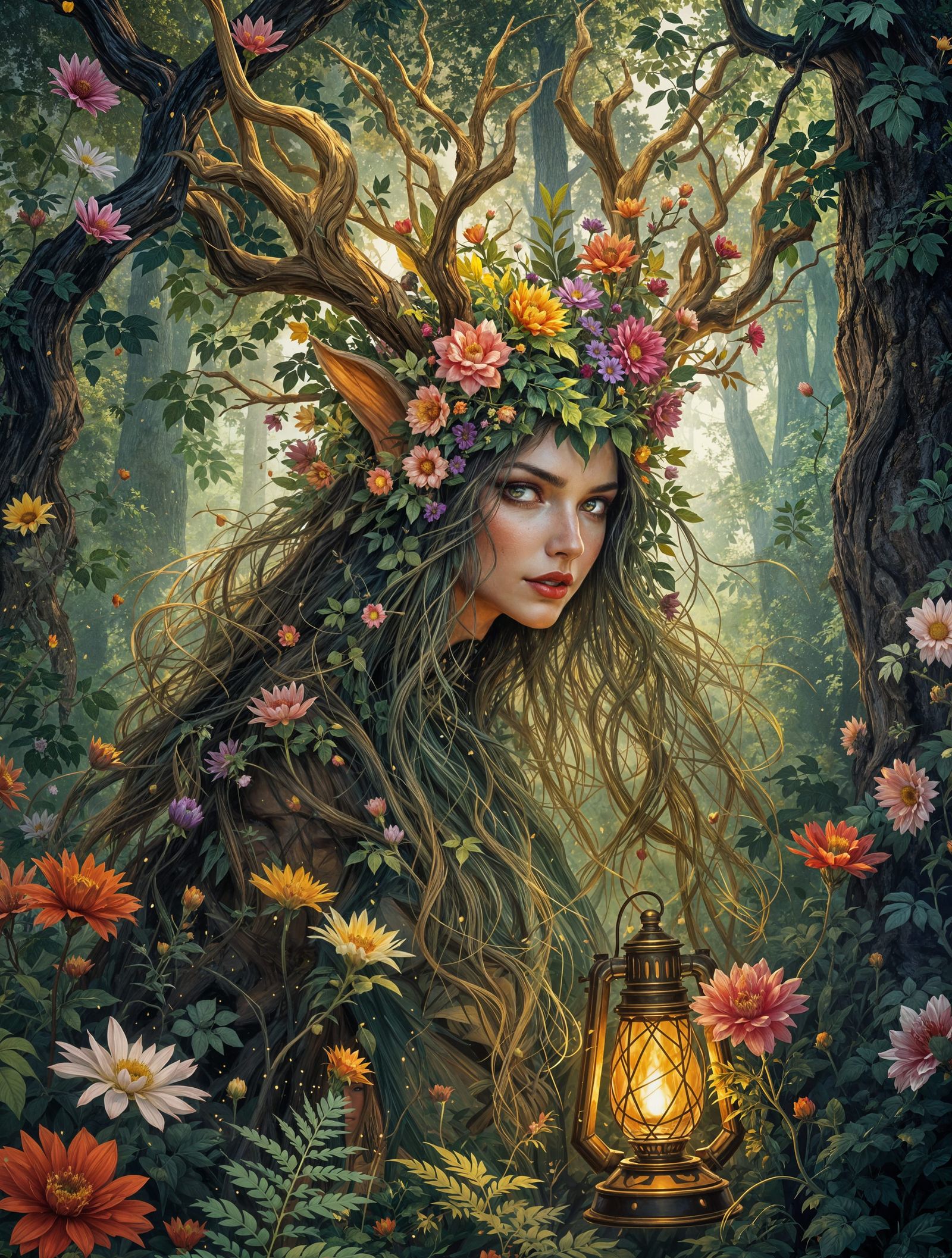 Mystical Norwegian Forest Spirit Portrait