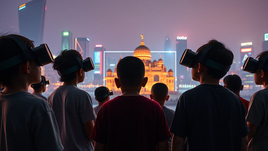 Children Explore Prayagraj History in Futuristic Cityscape