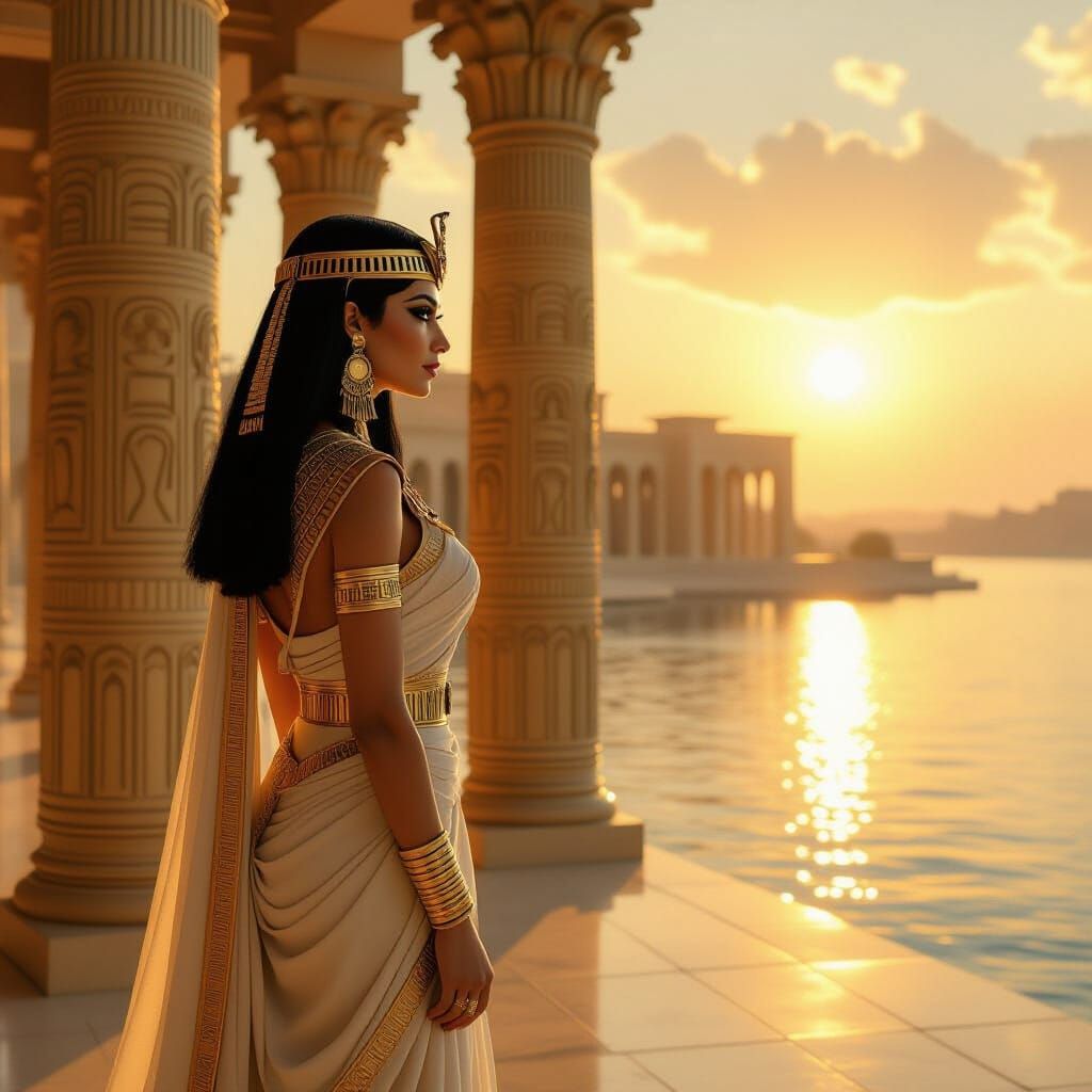 Cleopatra at Her Palace on the Nile