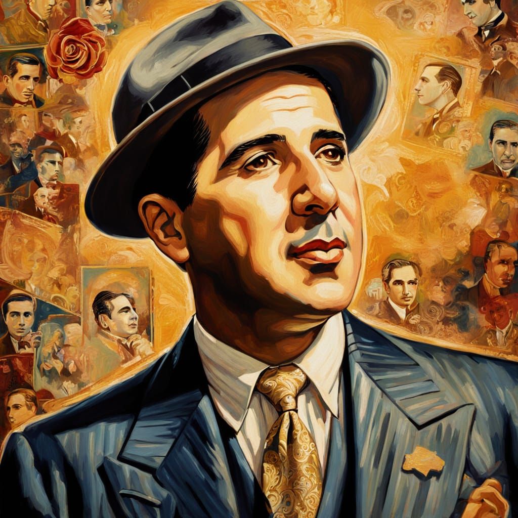 Carlos Gardel Portrait in Oil Painting Style
