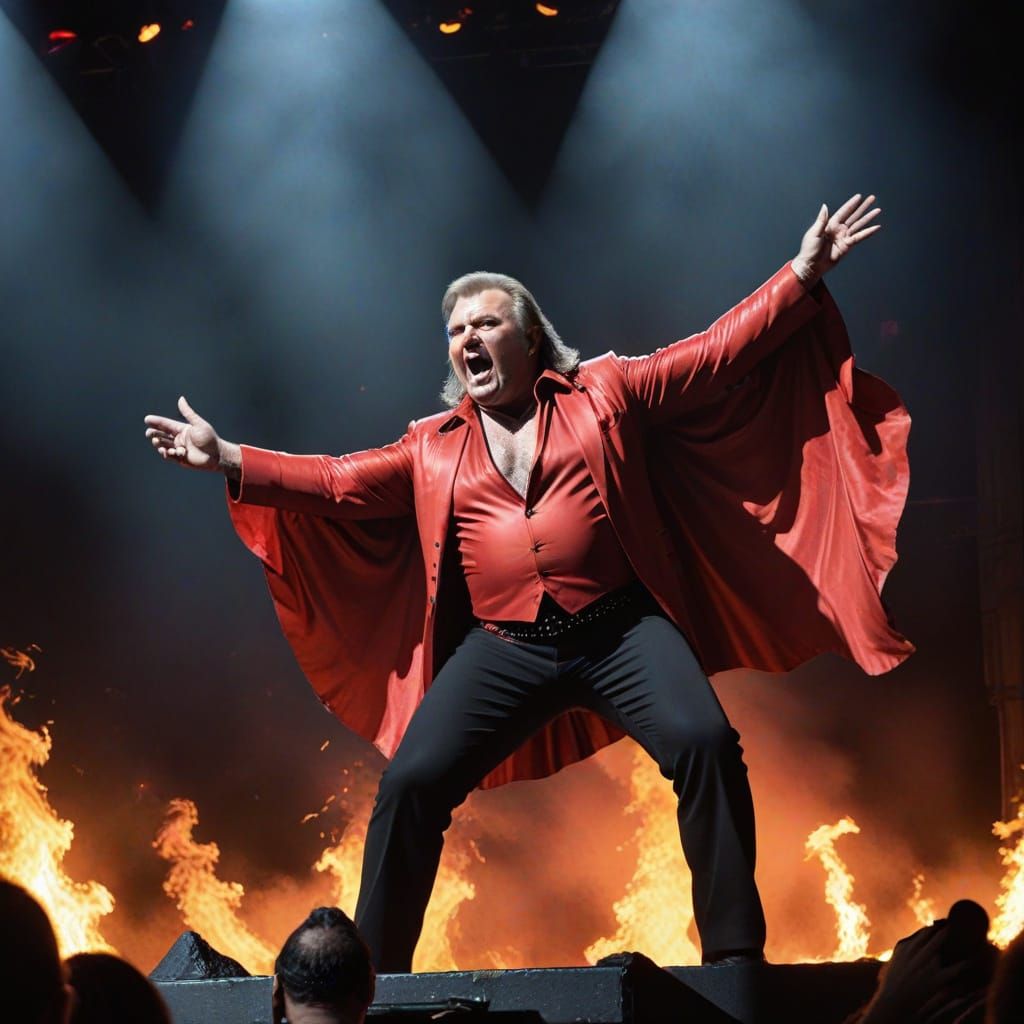 Meatloaf Performing Bat Out of Hell