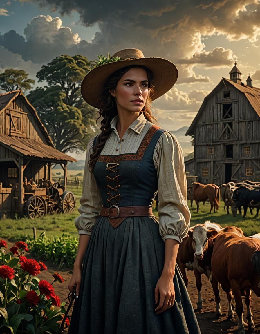 Dulcinea del Toboso, a very good-looking farm girl, with whom he was in love for a time.