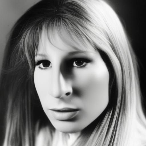 Detailed Portrait of a Young Woman with Colorful Background