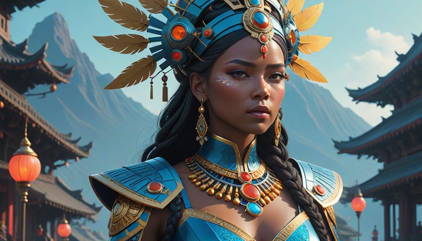 Ethereal Goddess in Lavish Attire, Trending on ArtStation