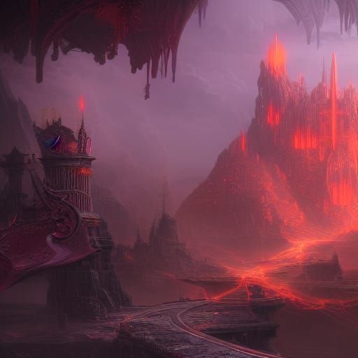 Detailed Brain Storm Fantasy Concept Art