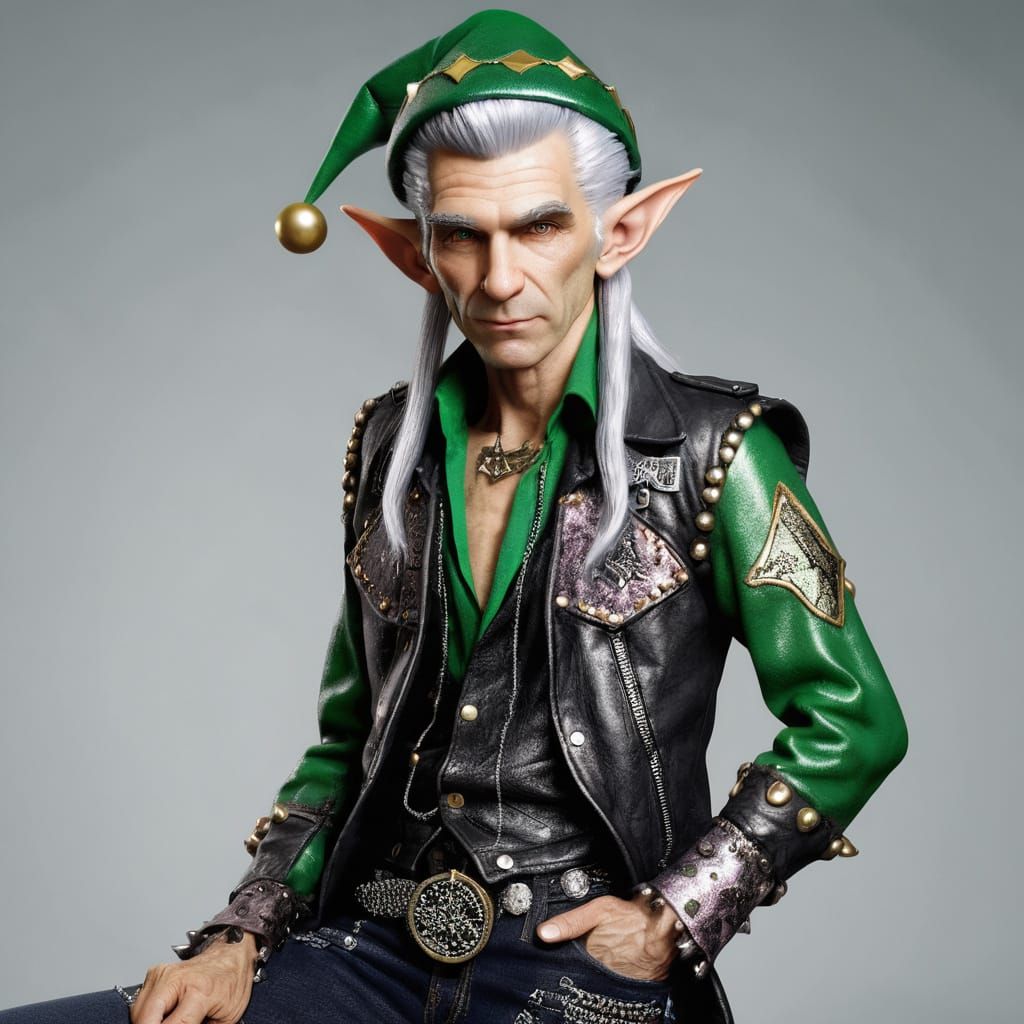 Shimmering Punk Elf in Casual Style