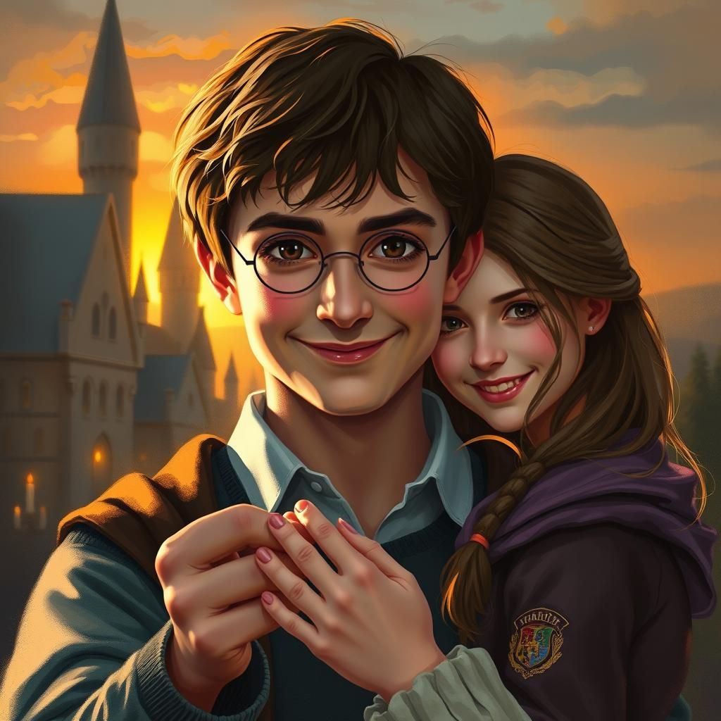 Harry Potter and Lavender Brown Portrait