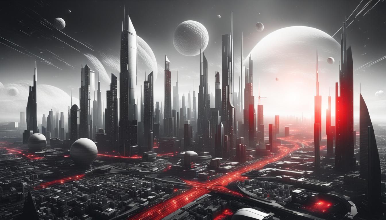 Ultra Realistic Future City From Orbit in 4K