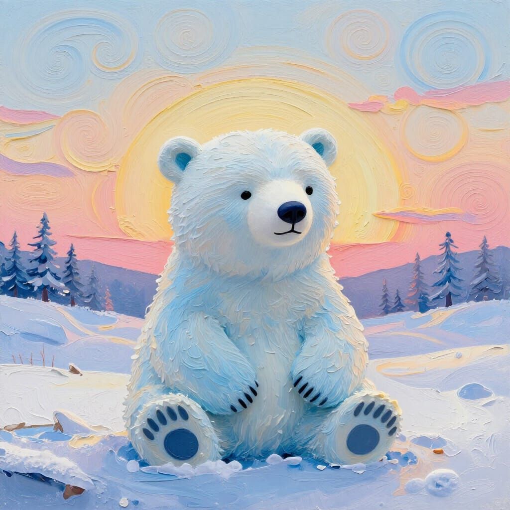 Blue polar bear