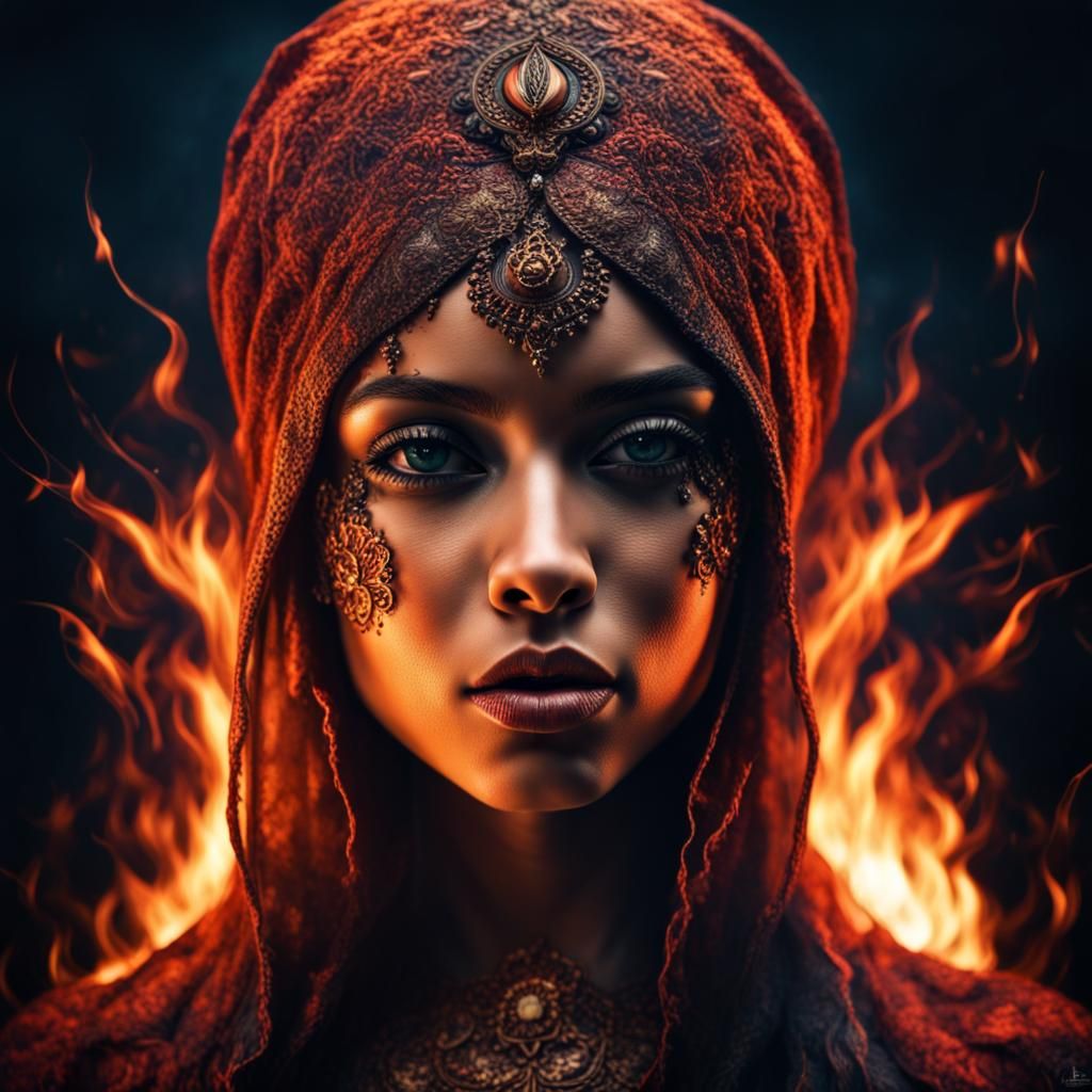 Soul Desire: Hyperrealistic Portrait in Vivid Color