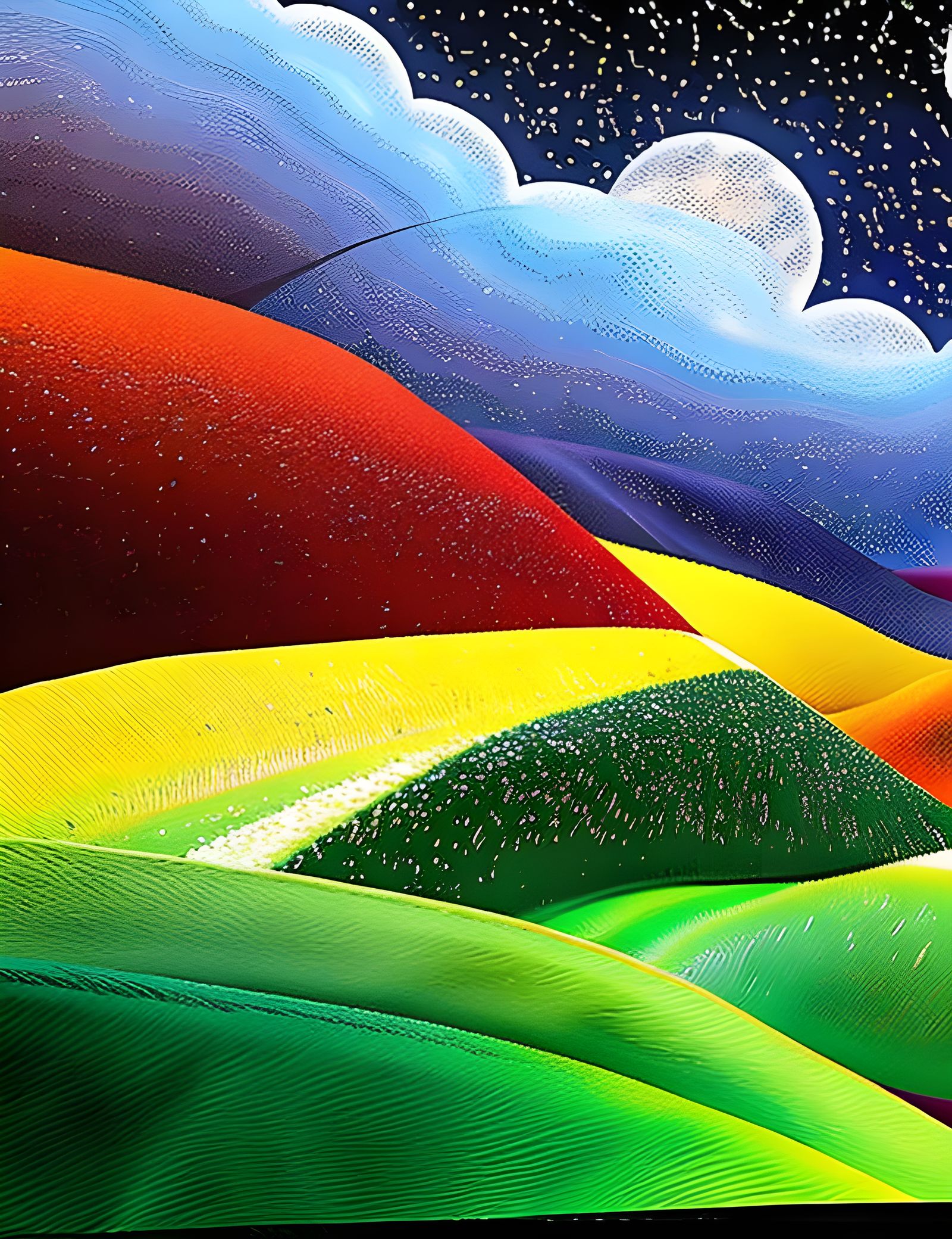 Pictorial History of Bipedal Beings: A Hyperreal Painting