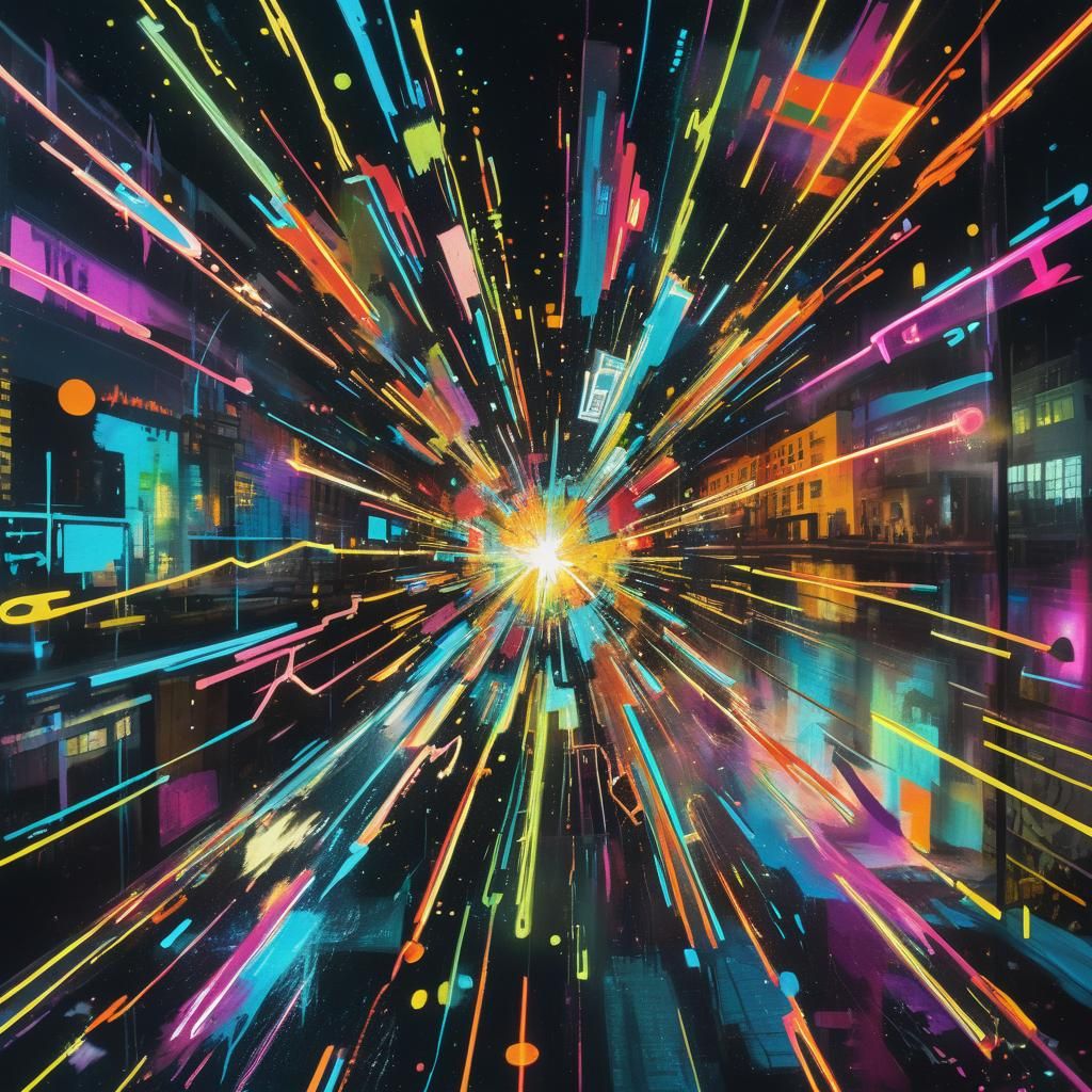 Quantum Graffiti Art in Basquiat Style