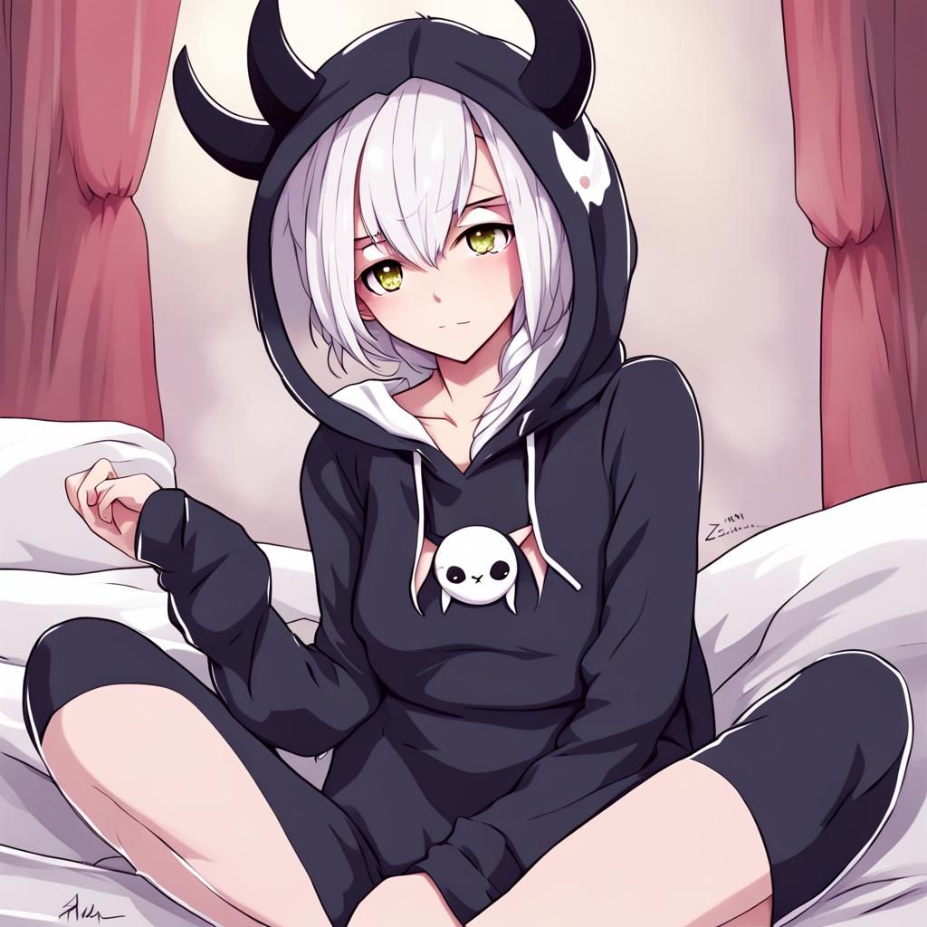 Anime Demoness in Onesie, Key Visual Art