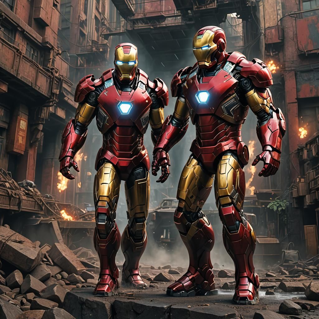 Detailed Matte Painting of Iron Man