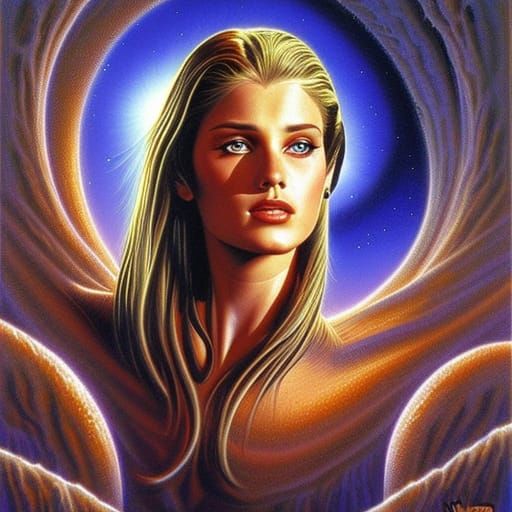 Surreal Landscape Painting in Jim Warren Style