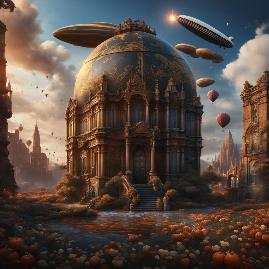 Led Zeppelin Fantasy Concept Art in Deep Color