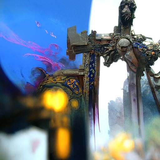 Dark Fantasy Cross Concept Art in 8K