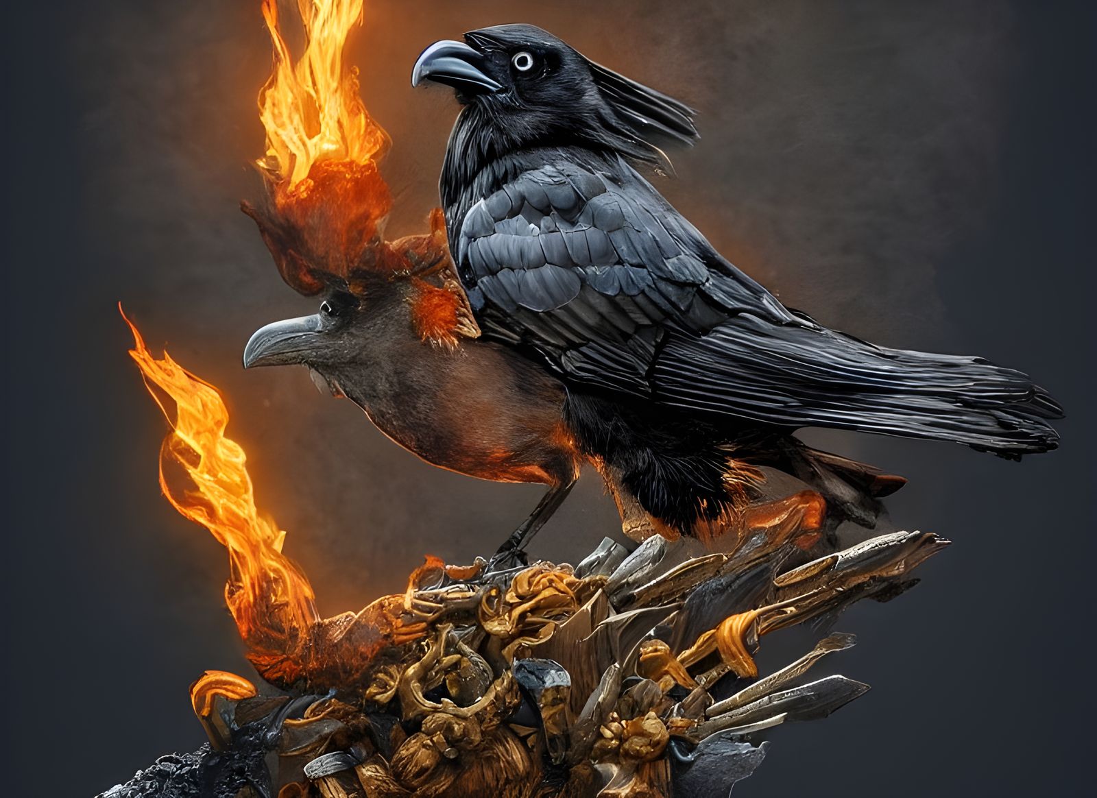 Raven Stealing Fire of Immortal Wisdom