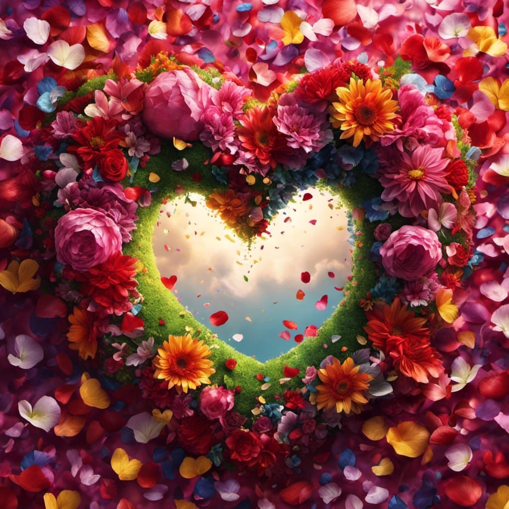 Floral Heart Creature Concept Art in Hyperrealism