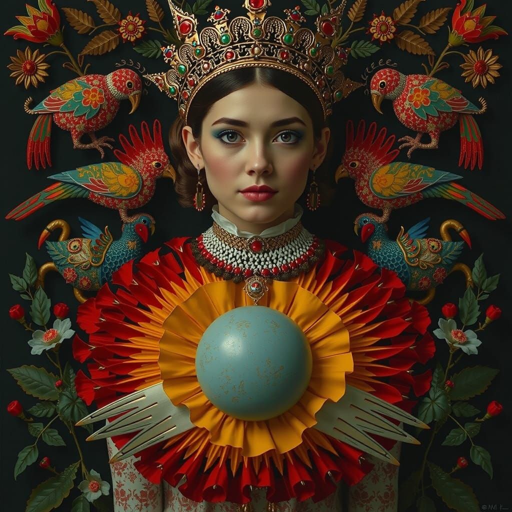 Cockatoo-Woman in the Surrealist Style of Max Ernst