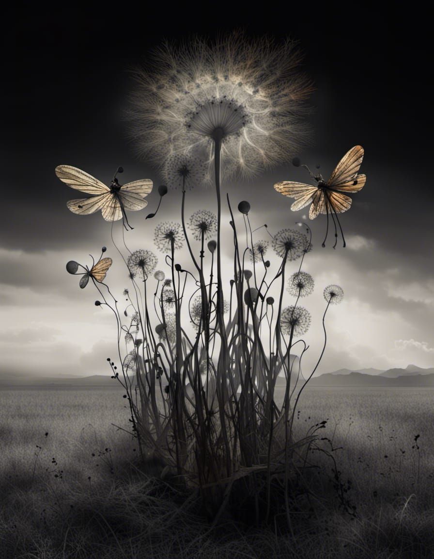 Fairies Making Wishes in Surreal Dreamscape